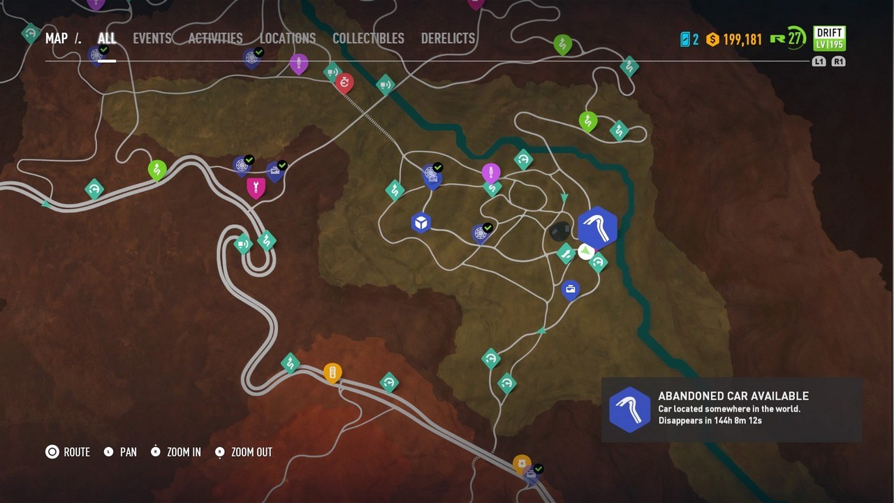 need for speed payback abandoned cars not showing up